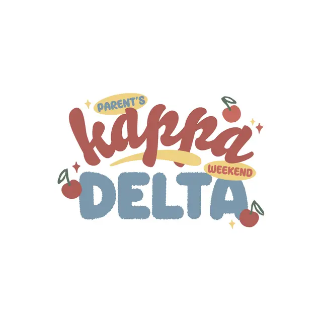 Kappa Delta Bold Cherry Text Parent's Weekend Tank