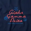 Alpha Gamma Delta Floral Shell Illustration Rush Tank