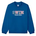 Swim Team Bold Patriotic Text PR Crewneck 2
