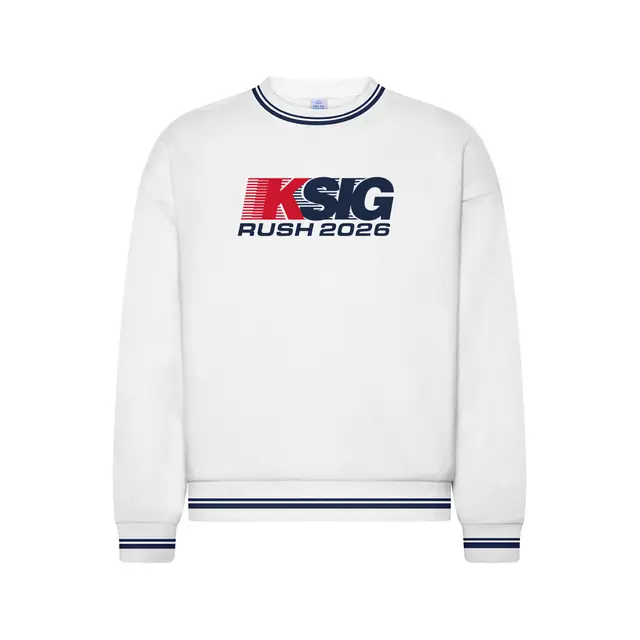 Kappa Sigma Striped Letters Rush Crewneck 2