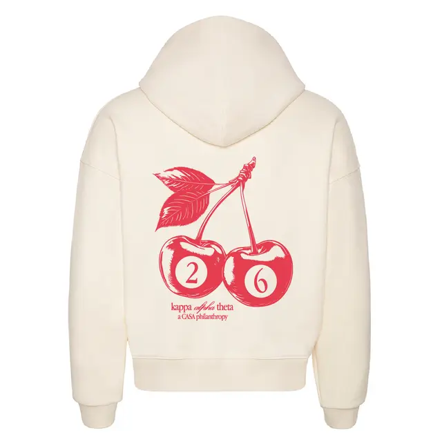 Kappa Alpha Theta Cherry Illustration Philanthropy Hoodie 2