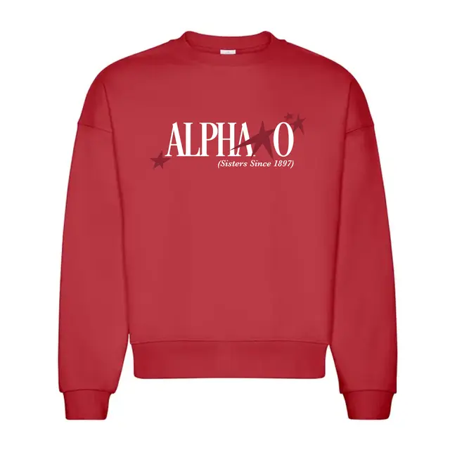 Alpha Omicron Pi Stars Lettering PR Sweater 2