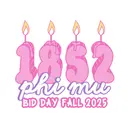Phi Mu Candle Design Rush Bid Shirt