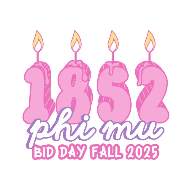 Phi Mu Candle Design Rush Bid Shirt