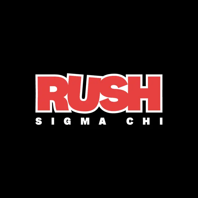 Sigma Chi Bold Red Text Rush Hoodie