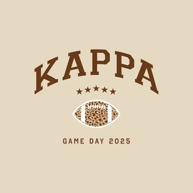 Kappa Kappa Gamma Cheetah Printed Football Graphic Game Day Crop Top