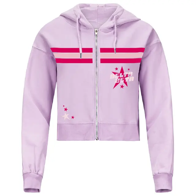 Delta Zeta Star Graphic Text PR Hoodie 2