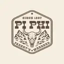 Pi Beta Phi Bull Skull and Mountains Parent's Weekend Hoodie