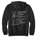 Alpha Phi Bold Dog Illustration PR Hoodie 2