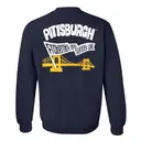 Pittsburgh Wavy Text with Bridge PR Crewneck 2