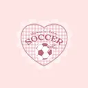 Women's Soccer Team Gingham Heart with Soccer Ball PR Shirt