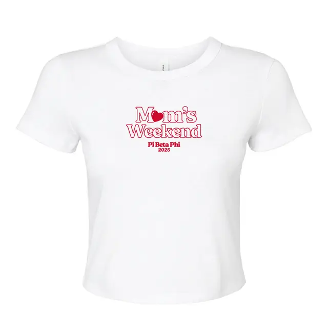 Pi Beta Phi Heart Lettering Mom's Weekend Shirt 2