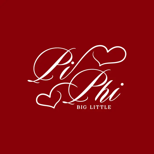 Pi Beta Phi Script Hearts Big Little Reveal Tank