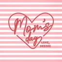 Delta Gamma Heart and Stripes Mom's Day Hoodie