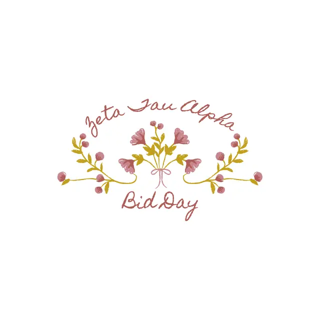 Zeta Tau Alpha Floral Bid Day Shirt