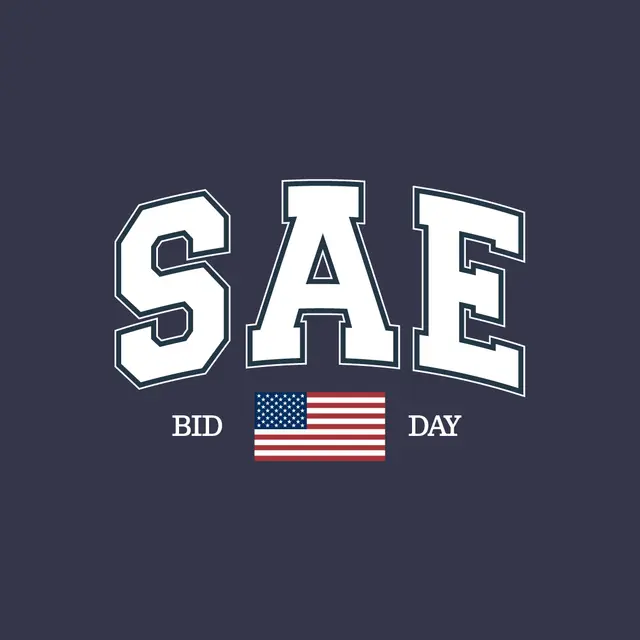 Sigma Alpha Epsilon SAE Bold Lettering Rush & Bid Shirt