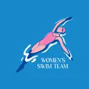 Women's Swim Team Dynamic Swimmer Illustration PR Shirt