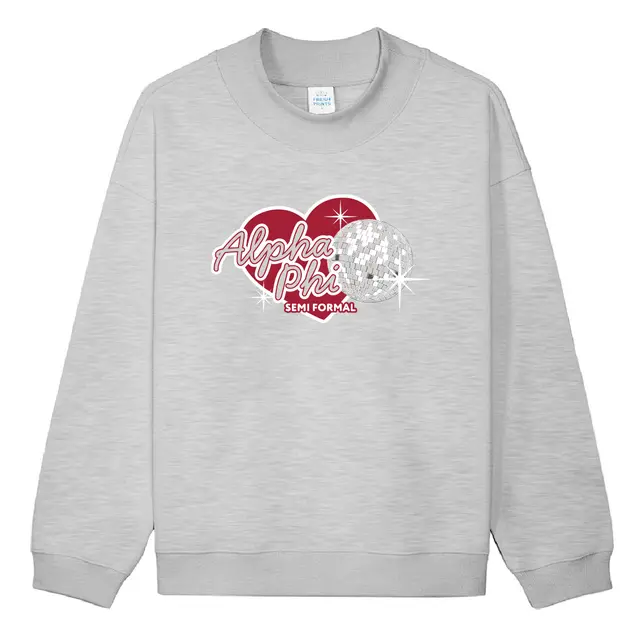 Alpha Phi Heart Disco Ball Semi Formal Sweater 2