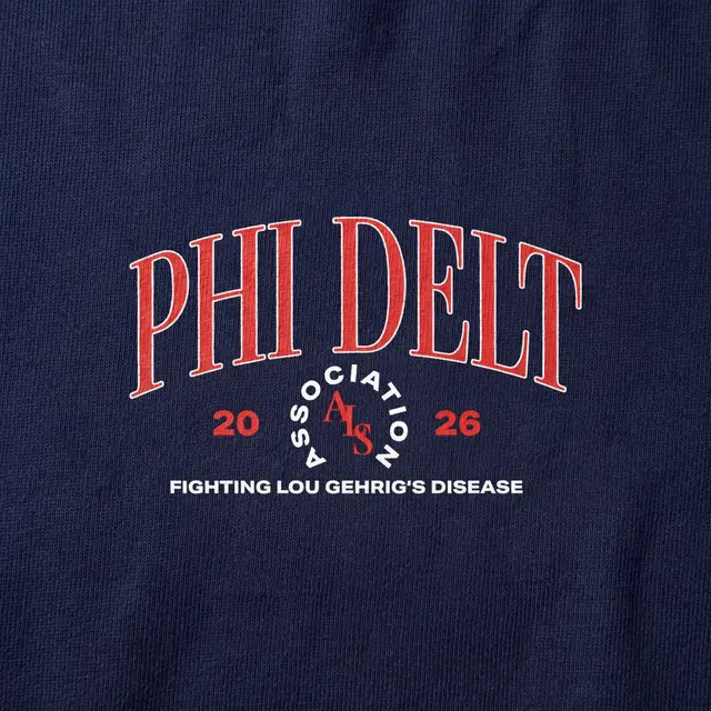 Phi Delta Theta Curved Text Philanthropy Crewneck