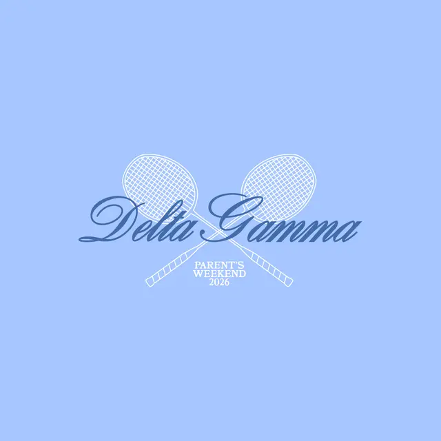 Delta Gamma Tennis Racket Parent's Weekend Tank