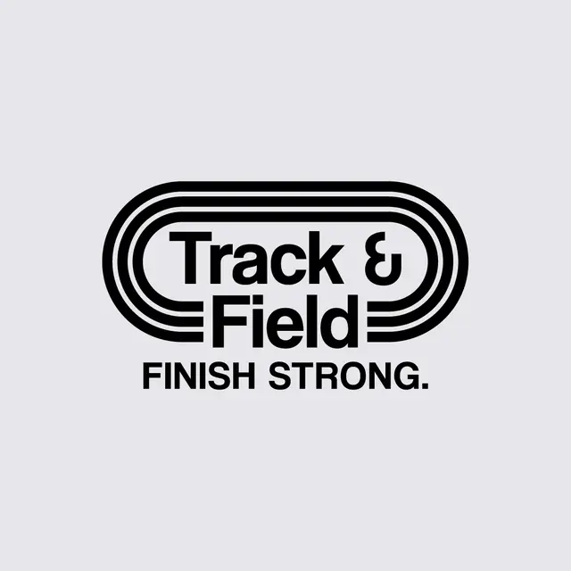 Track & Field Simple Logo with Tagline PR Hoodie