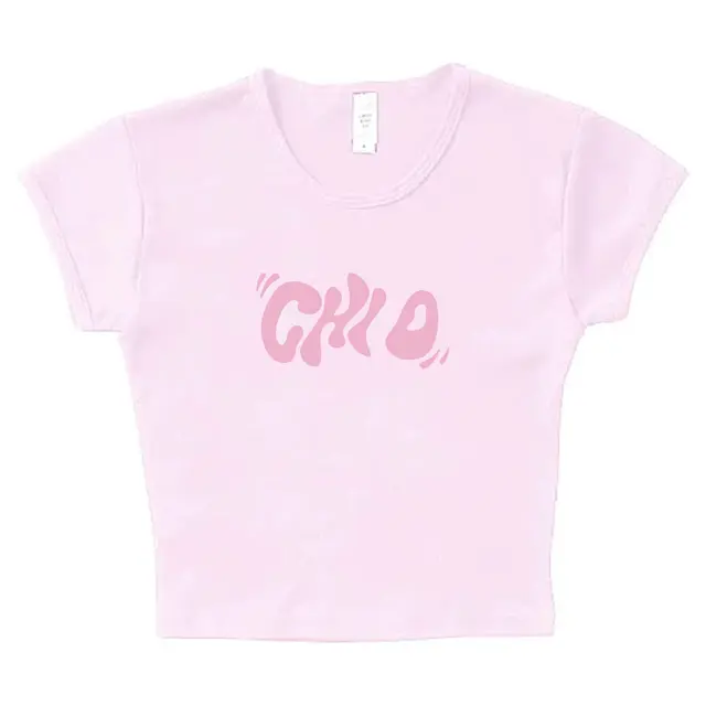 Chi Omega Groovy Pink Text PR Shirt 2