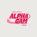 Alpha Gamma Delta Bold Retro Text Big Little Reveal Shirt