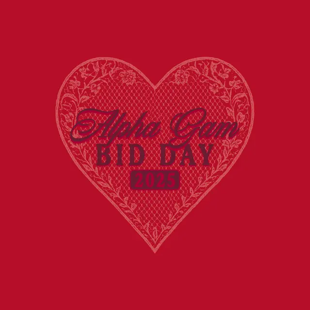 Alpha Gamma Delta Heart Lace Bid Day Shirt