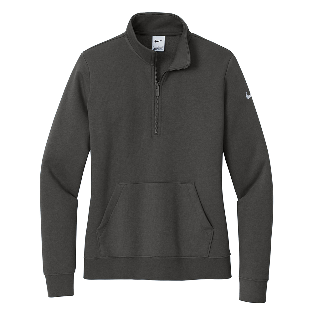 ナイキ Nike Women's Club Fleece Sleeve Swoosh 1/2-Zip | Fresh Prints