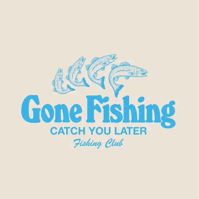 Fishing Club Fish Illustration PR Crewneck