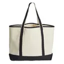 OAD Promotional Heavyweight Large Beach Tote Natural Black Back