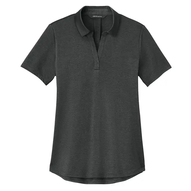 Mercer + Mettle Women’s Recharge Jersey Polo Anchor Grey Heather Front