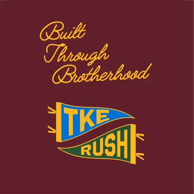 Tau Kappa Epsilon Swirling Text Rush Hoodie