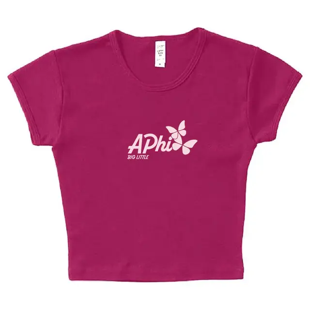 Alpha Phi Butterfly Graphics Big Little Reveal Shirt 2
