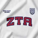 Zeta Tau Alpha Bold Block Lettering Rush Bid Shirt