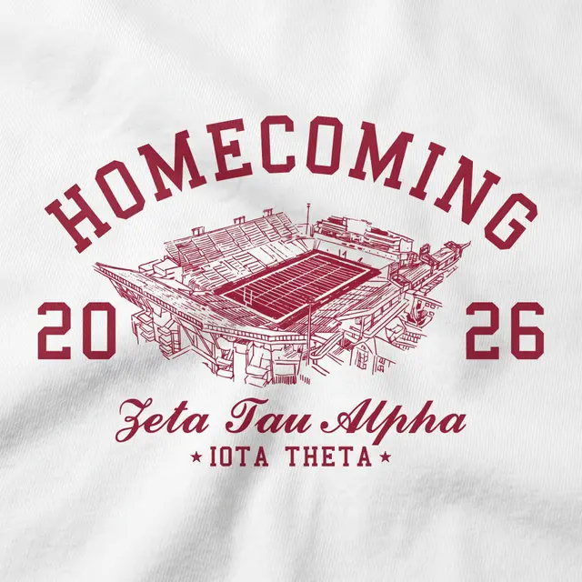 Zeta Tau Alpha Stadium Illustration Homecoming Shirt