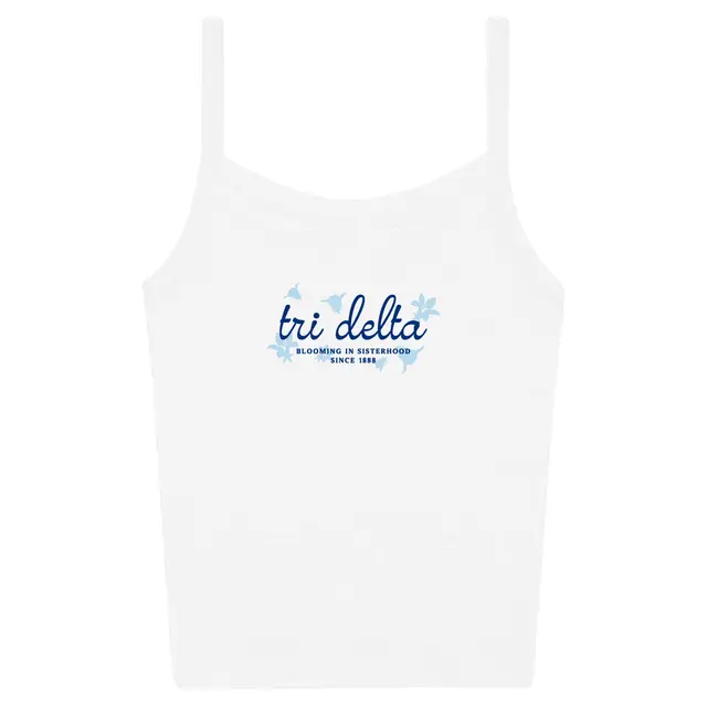 Delta Delta Delta Blooming Text PR Tank 2