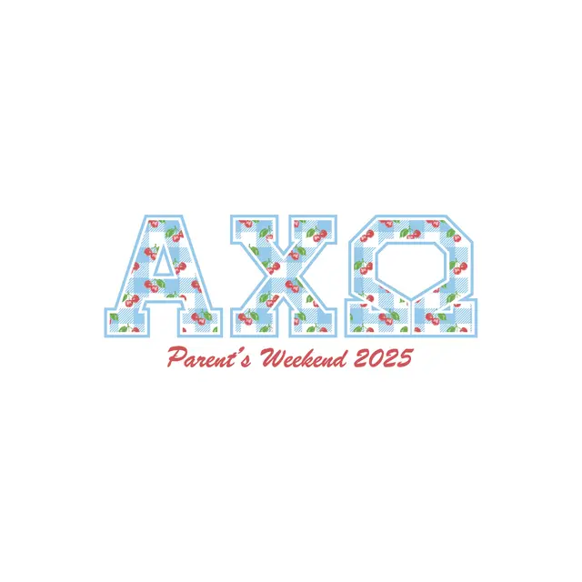 Alpha Chi Omega Floral Pattern Text Parent's Weekend Hoodie