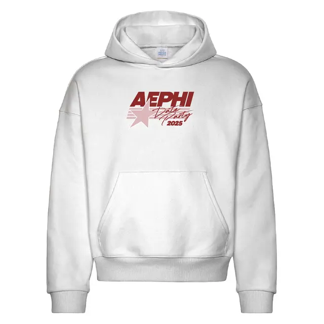 Alpha Epsilon Phi Star and Script Date Party Hoodie 2