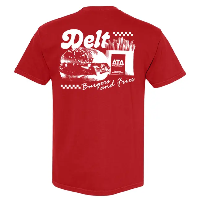 Delta Tau Delta Burger and Fries Philanthropy Shirt 2