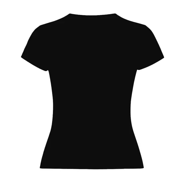 Los Angeles Apparel Garment Dye Cap Sleeve Baby Rib T-Shirt Black Back