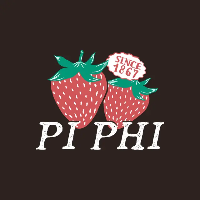 Pi Beta Phi Strawberry Illustration PR Tank