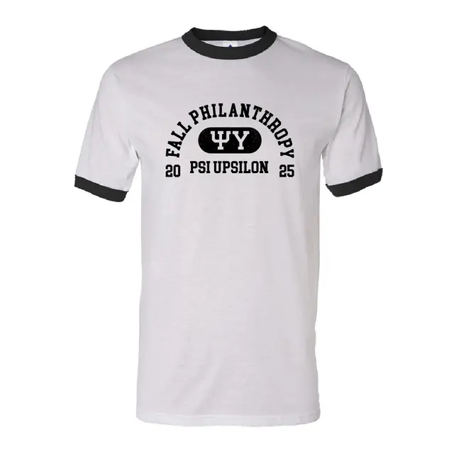 Psi Upsilon Vintage Arch Text Fall Philanthropy Shirt 2