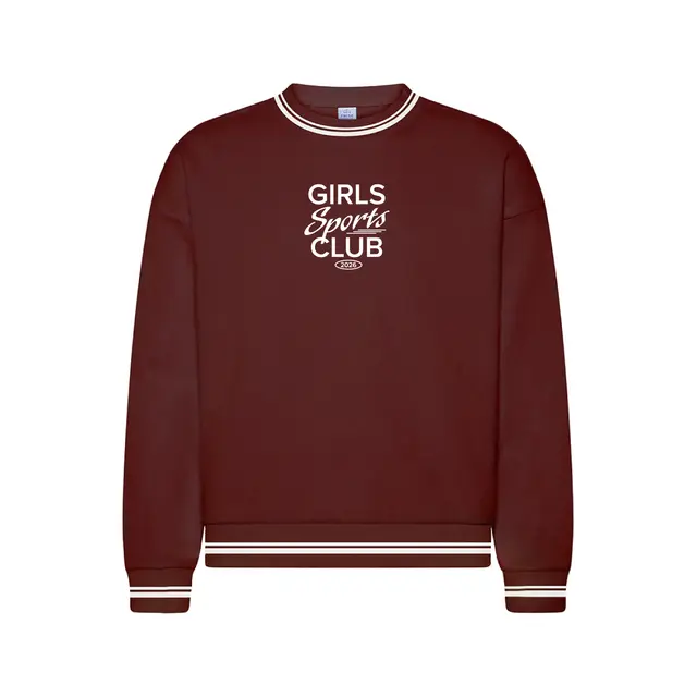 Girls Sports Club Curved Text Classic Sweater PR 2