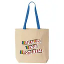 Realize Your Potential Rainbow Text PR Tote 2