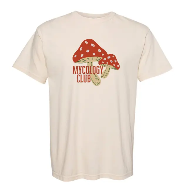 Mycology Club Red Mushrooms Illustration PR Shirt 2