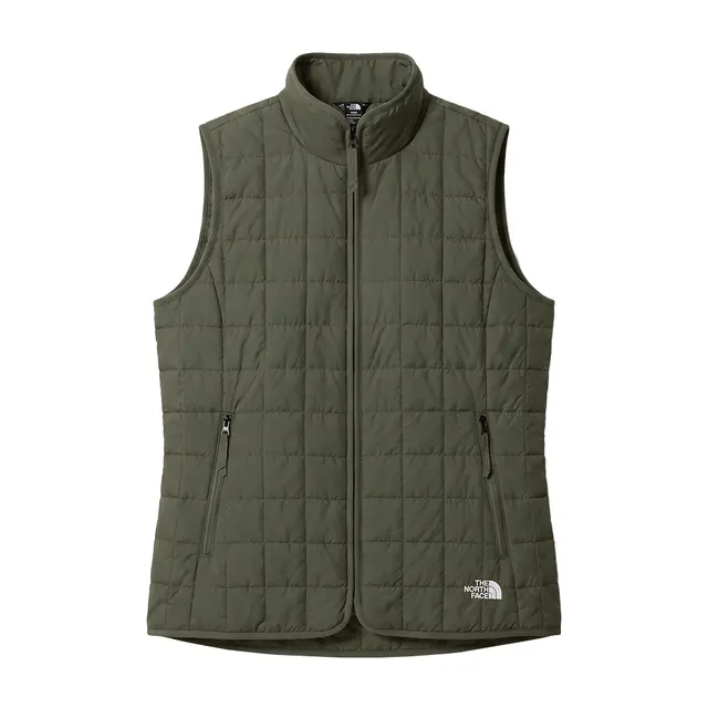 The North Face Women’s Iron Drift Quilted Vest New Taupe Green Front