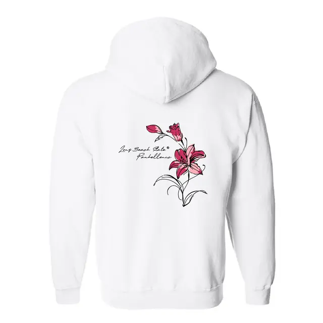 National Panhellenic Conference Pink Lily Illustration PR Hoodie 2