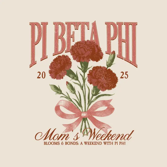 Pi Beta Phi Carnation Bouquet Mom's Weekend Sweater