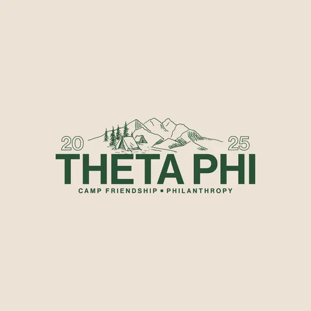 Theta Phi Alpha Mountain Scene Camp Friendship Philanthropy Crewneck